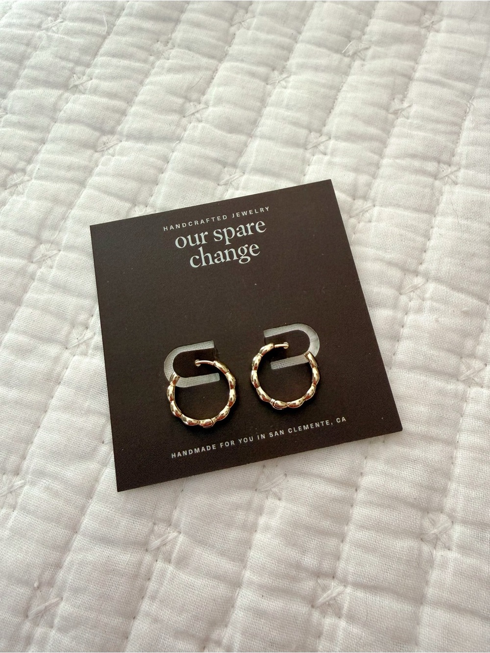 Our Spare Change Bubble Huggie Hoop Earrings - Women’s Jewelry